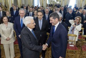 Roma - Sergio Mattarella incontra il Corpo della polizia di stato in occasione del 172esimo anniversario di fondazione