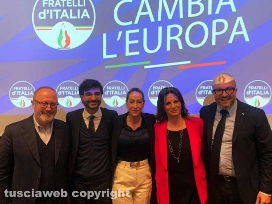Viterbo - Arianna Meloni con Buzzi, Sabatini, Allegrini e Rotelli