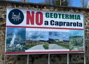 Caprarola - Cartello contro la geotermia