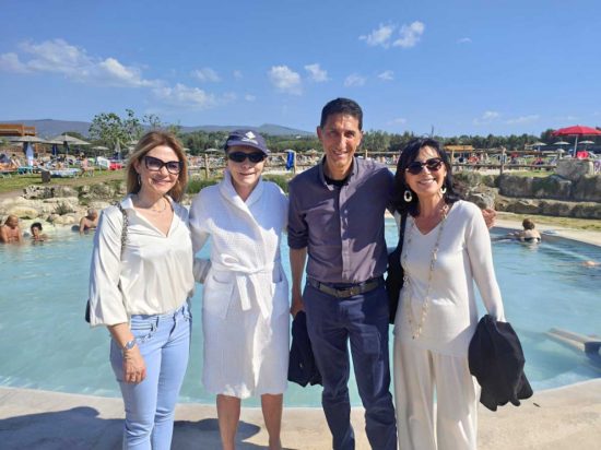 L'europarlamentare Cinzia Bonfrisco e Mario Abbruzzese in visita nella Tuscia