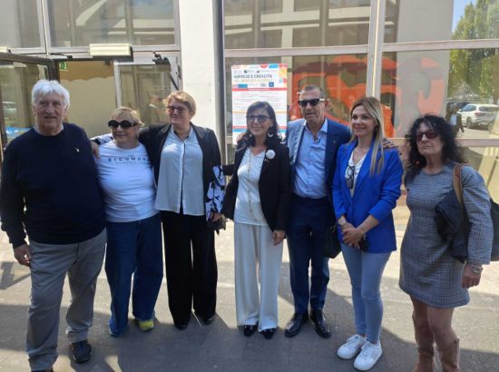 L'europarlamentare Cinzia Bonfrisco e Mario Abbruzzese in visita nella Tuscia