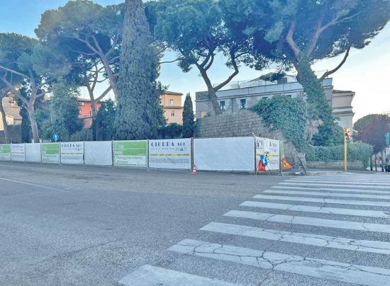 Viterbo - Cantiere lavori al giardinetto di Porta san Marco