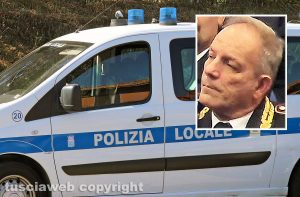 Polizia locale - Nel riquadro: Franco Mangiucca