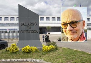 Viterbo - Palazzo di giustizia - Nel riquadro Stefano Falcioni