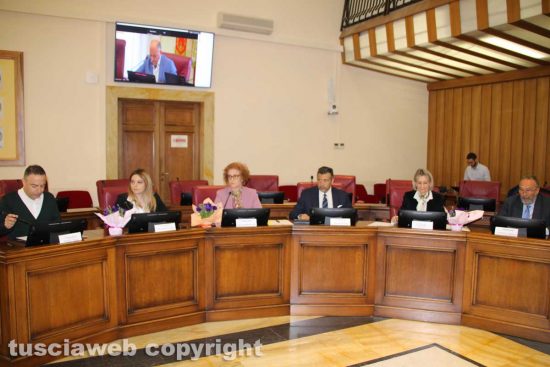 Viterbo - Consiglio provinciale - Nocchi, De Santis, Delle Monache, Palozzi, De Alexandris e Di Fusco