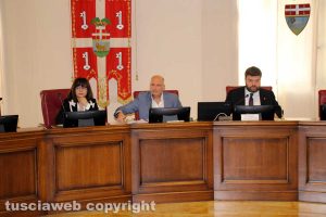 Viterbo - Consiglio provinciale - A destra il presidente Romoli