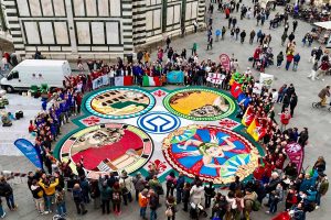 L'Associazione infioratori Bolsena al festival delle Arti effimere Unesco di Firenze