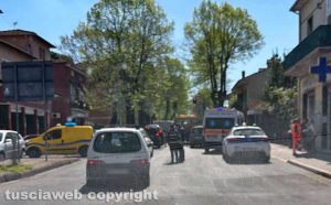 Incidente a Cura di Vetralla - Intervento di polizia locale e 118