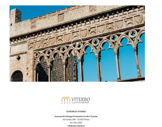 L'homepage del sito Visit Viterbo