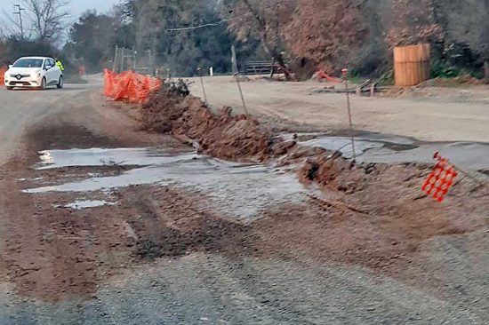 Montalto di Castro - Una strada dissestata