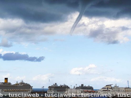 Tromba d'aria a Civitavecchia