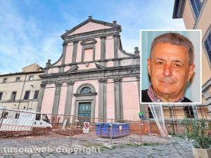 Viterbo - L’ex tribunale di piazza Fontana grande - Nel riquadro Giulio Marini