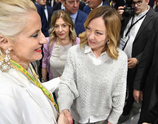 Verona - Vinitaly 2024- Premier Meloni allo stand Famiglia Cotarella