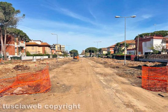 Tarquinia - I lavori in viale Mediterraneo