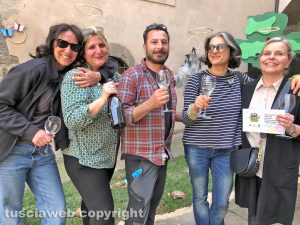 Viterbo - San Pellegrino in festa - edizione 2023 - Da sinistra Sara Pratali, Irene Temperini, Francesco Cerra, Vera Anelli, Rosanna Stoppani