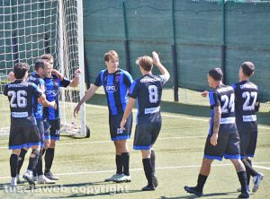L'esultanza del Civitavecchia Calcio