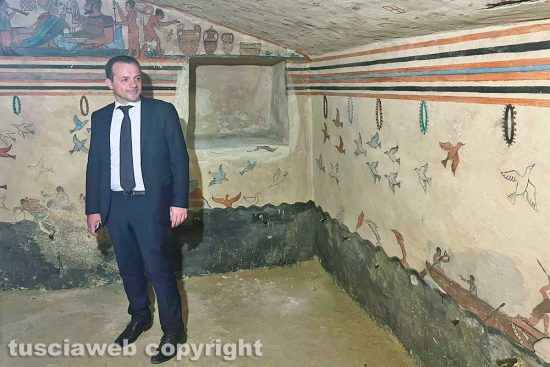 Tarquinia - Cateno&nbsp;De Luca in visita all'Etruscopolis
