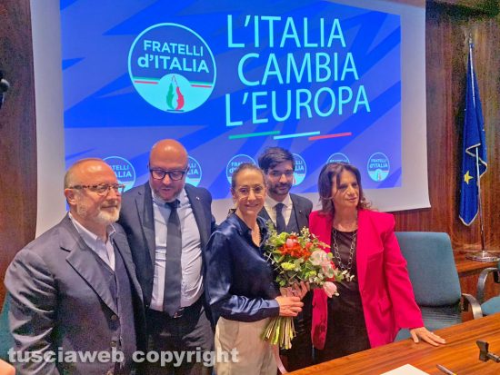 Viterbo - Arianna Meloni con Buzzi, Sabatini, Allegrini e Rotelli