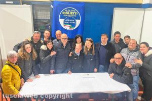 Tarquinia - Alberto Riglietti con i candidati della lista Agraria Tricolore