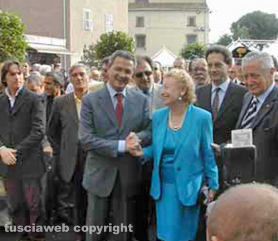 Viterbo - Inaugurazione di via Marconi con Gabbianelli, Elettra Marconi e Fracassini