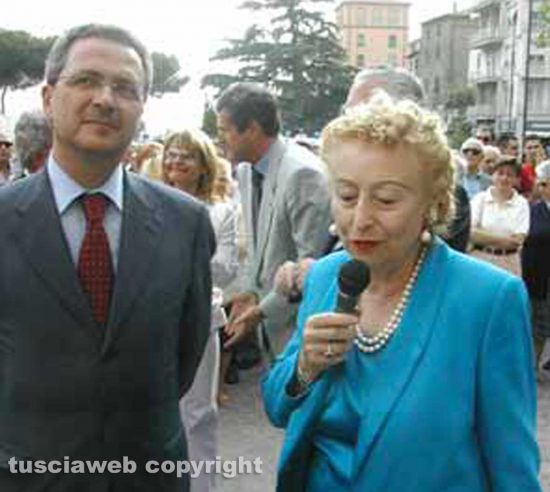 Viterbo - Inaugurazione di via Marconi con Gabbianelli, Elettra Marconi