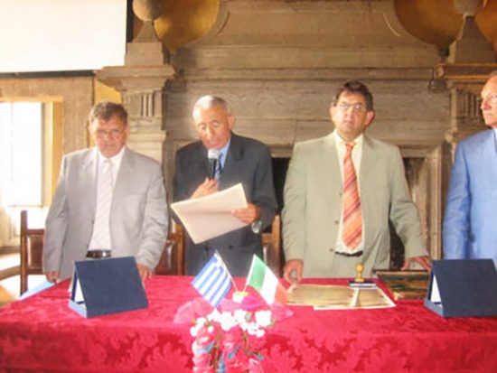 Accademia Vincenzo Giustiniani, gemellaggio Chios Bassano Romano