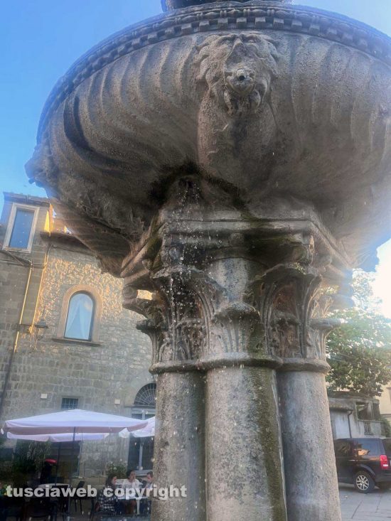 Viterbo - La fontana a piazza del Gesù danneggiata