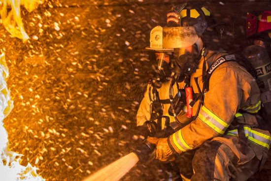 I vigili del fuoco in azione