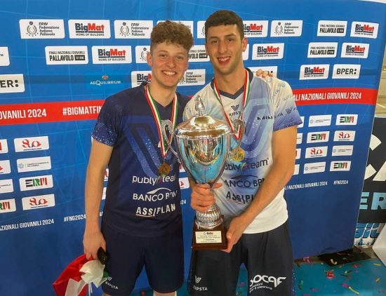 San Giustino - Pallavolo - Under 19 - Due laziali: il viterbese Umberto Caporossi e e il romano Flavio Morazzini