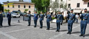 Bolsena - Corpus domini - Quadro floreale con l'immagine di San Matteo - Cerimonia d'inaugurazione