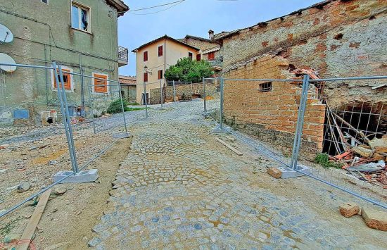 Canale Monterano - Via dei Monti - La zona dell'esplosione sgomberata dalle macerie