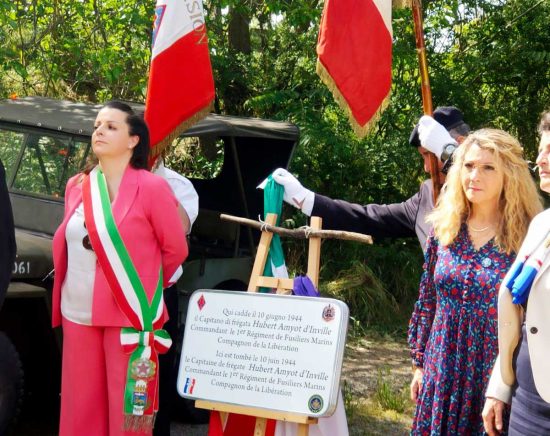 Viterbo - Cerimonia in memoria dell'ufficiale francese Hubert Amyot d'Inville