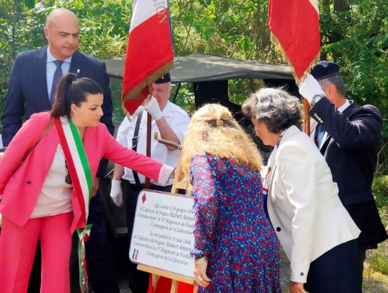 Viterbo - Cerimonia in memoria dell'ufficiale francese Hubert Amyot d'Inville