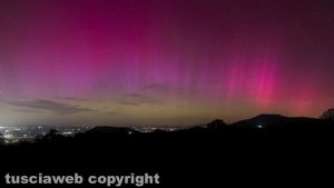 Aurora boreale - Lo scatto da Poggio Nibbio
