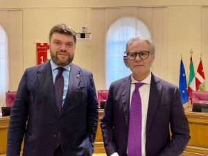 Viterbo - Il presidente Romoli e il questore Silipo