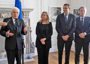 Sergio Mattarella alla mostra "Gente di Civita"