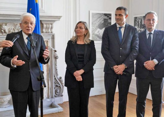 Sergio Mattarella alla mostra "Gente di Civita"