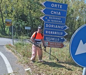 Bassano in Teverina - Pulizia dello svincolo della Superstrada
