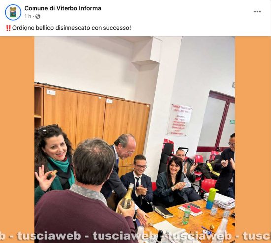 La sindaca Frontini brinda per il disinnesco della bomba e i cittadini si infuriano e indignano,
