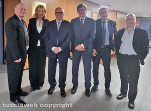 Tribunale - Visita dei presidenti delle corti di appello di Roma e Napoli, Giuseppe Meliadò e Maria Rosaria Covelli