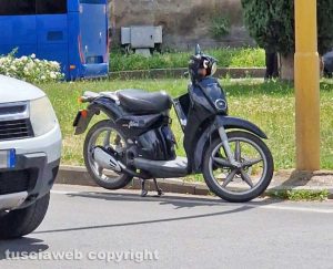 Viterbo - Incidente a piazzale Gramsci - Il motorino coinvolto