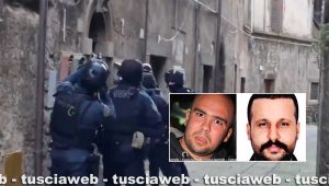 Maxioperazione contro la mafia turca - La polizia in azione a Bagnaia - Nel riquadro Giorgio Meschini e Baris Boyun