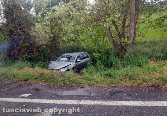 Viterbo - L'incidente in strada Ombrone