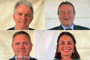 Tarquinia - Nei riquadri: Bacciardi, Moscherini, Sposetti e Tosoni