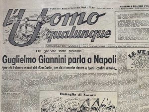 L'uomo qualunque - Una copia del raro giornale