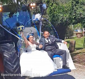 Gli sposi Tania Donati e Matteo Brachino