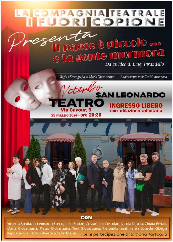 La locandina dello spettacolo "Il paese è piccolo e la gente mormora..."