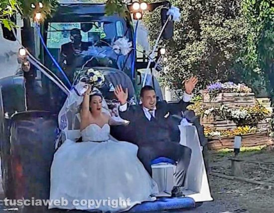 Gli sposi Tania Donati e Matteo Brachino