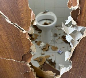 Istituto Colasanti - I bagni vandalizzati