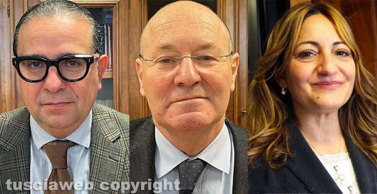 Viterbo - Da sinistra: il pm Massimiliano Siddi, il procuratore capo Paolo Auriemma e la pm Chiara Capezzuto
